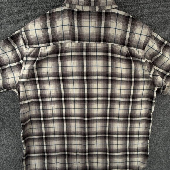 VTG Wrangler Short Sleeve Flannel Button Up Shirt Men Soft Plaid Colorful M/L - Picture 15 of 16